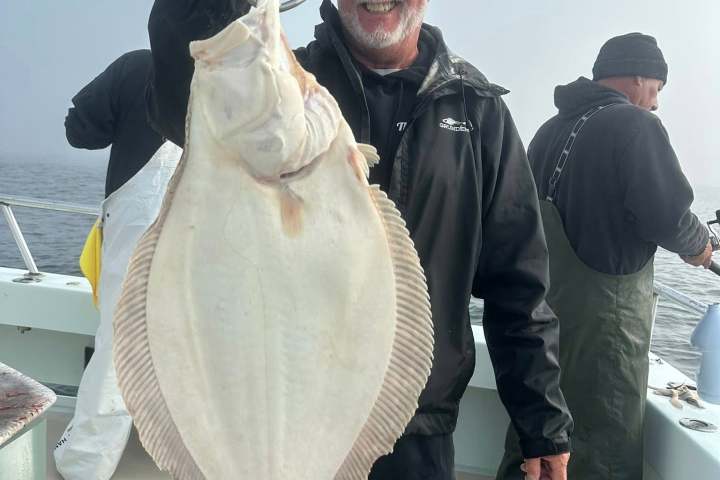 a person holding a fish