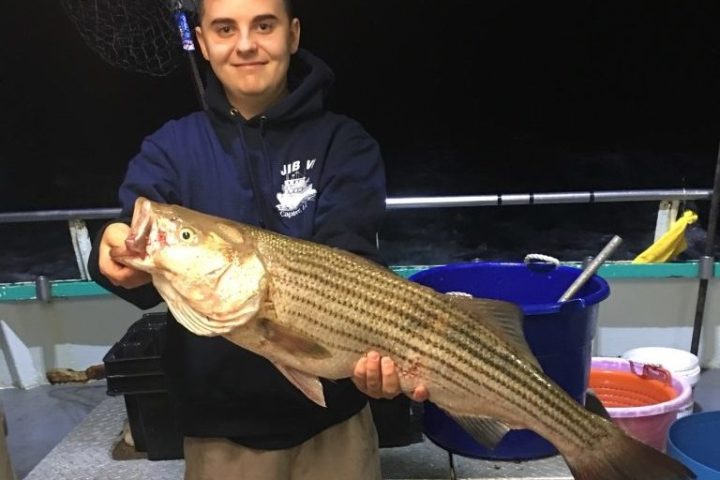 a man holding a fish