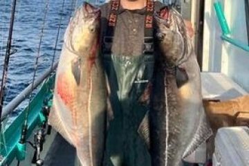 a person holding a fish