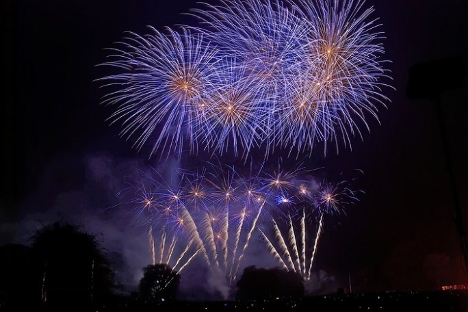 fireworks in the sky